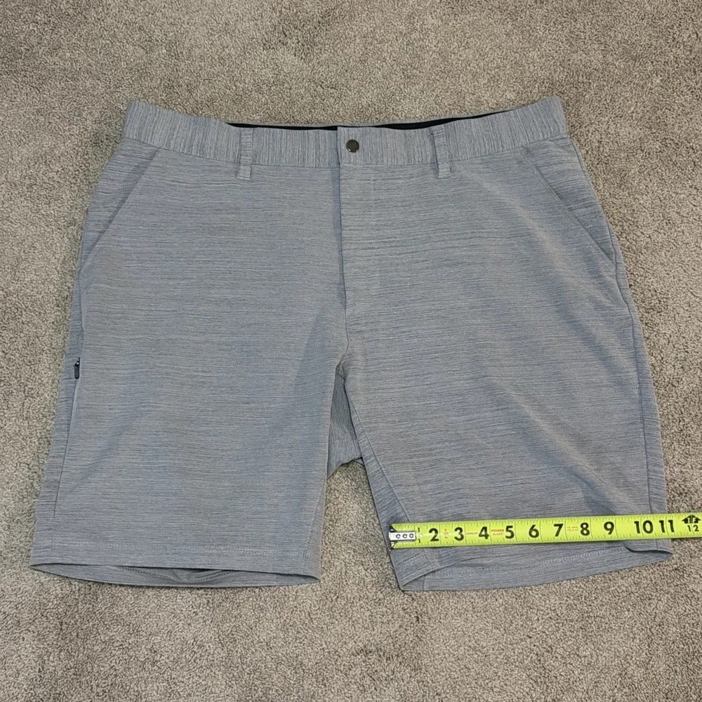BYLT Kinetic‎ Shorts Mens 38x9 Gray Heather All Day Tech Chino Performance